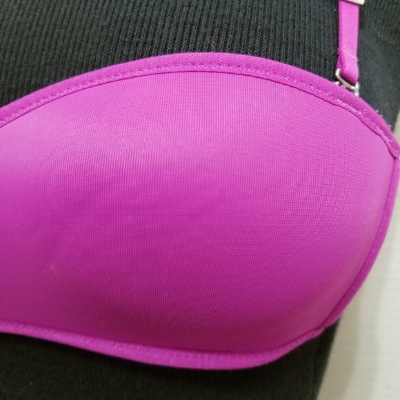Victoria's Secret PINK bra 32B Multi-Way Bandeau no wire strapless convertible - Picture 7 of 14